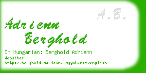 adrienn berghold business card